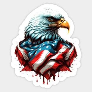 American Eagle Flag Sticker